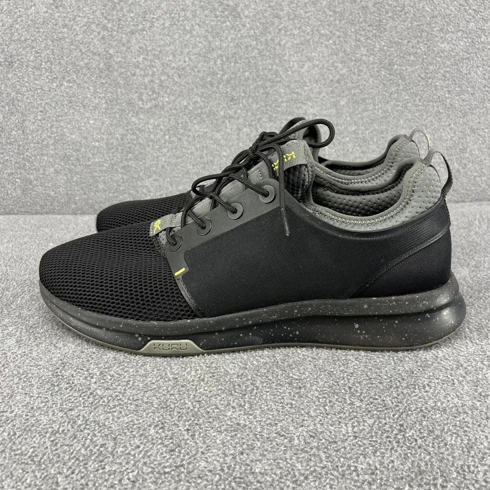 Kuru‎ Atom Mens Size 14 M Black Gray Athletic Running Walking Shoes Sneakers